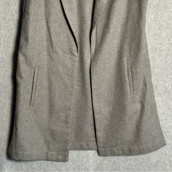 The Savile Row Co London Wool Blend Open Front Sleeveless Long Vest S minimalist - Picture 8 of 11